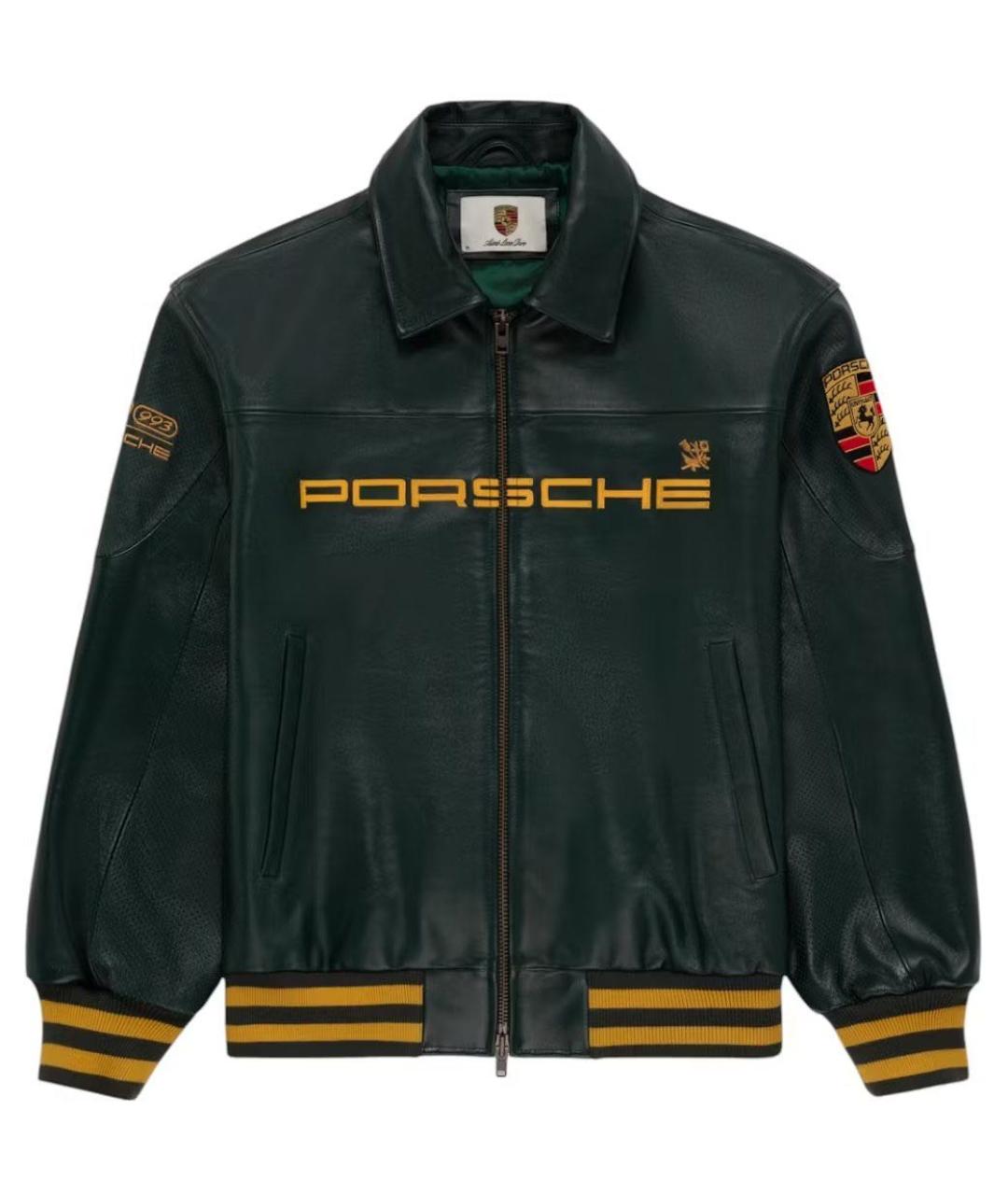 Aimé Leon Dore Зеленая кожаная куртка, фото 1