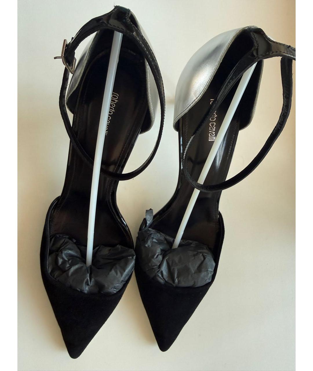 ROBERTO CAVALLI Черные замшевые туфли, фото 2