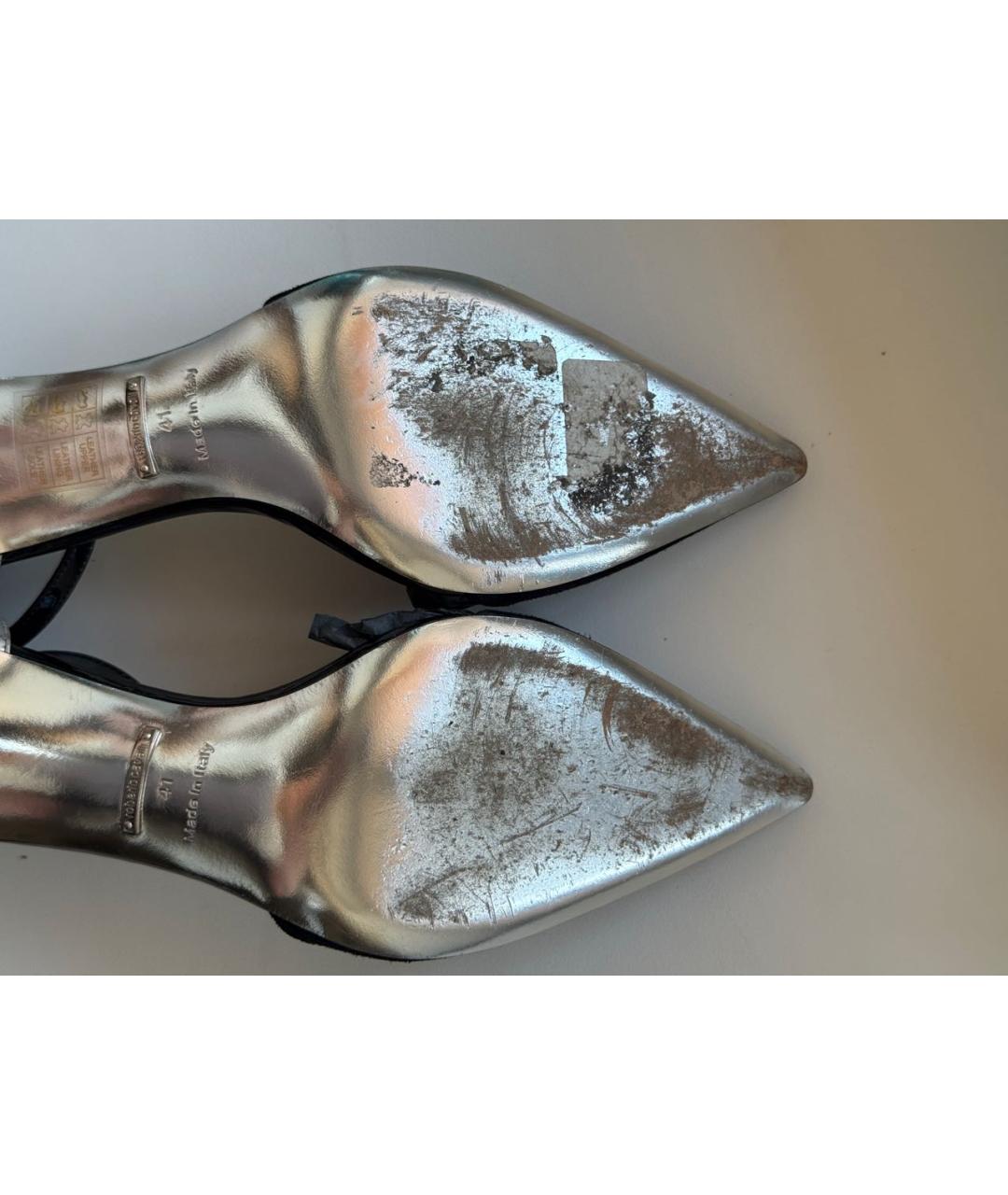 ROBERTO CAVALLI Черные замшевые туфли, фото 6