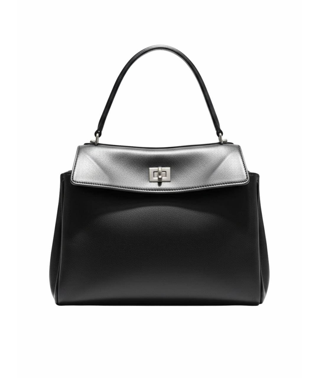 BALENCIAGA Черная кожаная сумка через плечо, фото 1