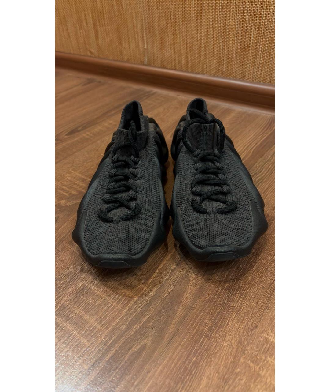 ADIDAS YEEZY Черные текстильные низкие кроссовки / кеды, фото 2