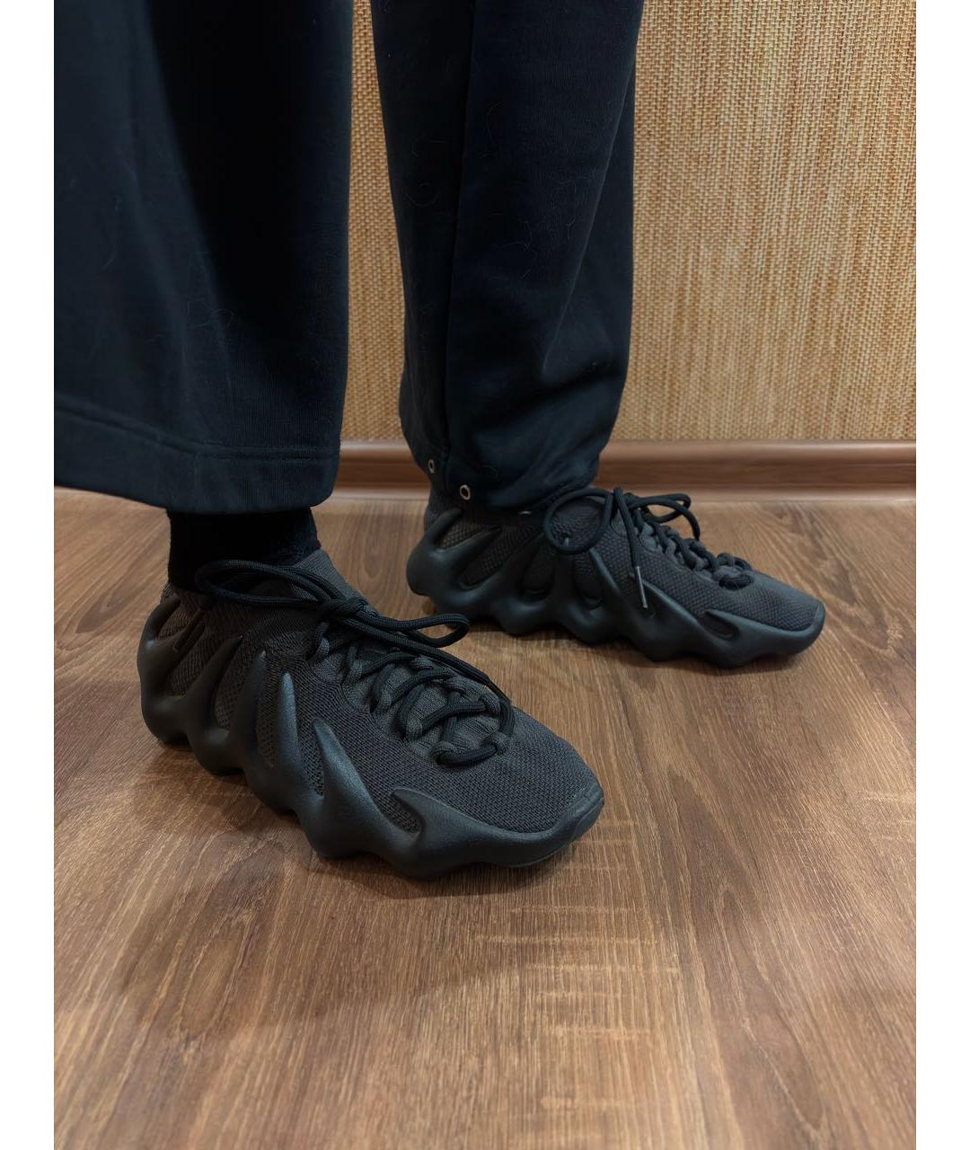 ADIDAS YEEZY Черные текстильные низкие кроссовки / кеды, фото 8