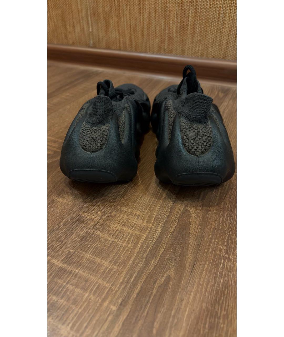 ADIDAS YEEZY Черные текстильные низкие кроссовки / кеды, фото 4