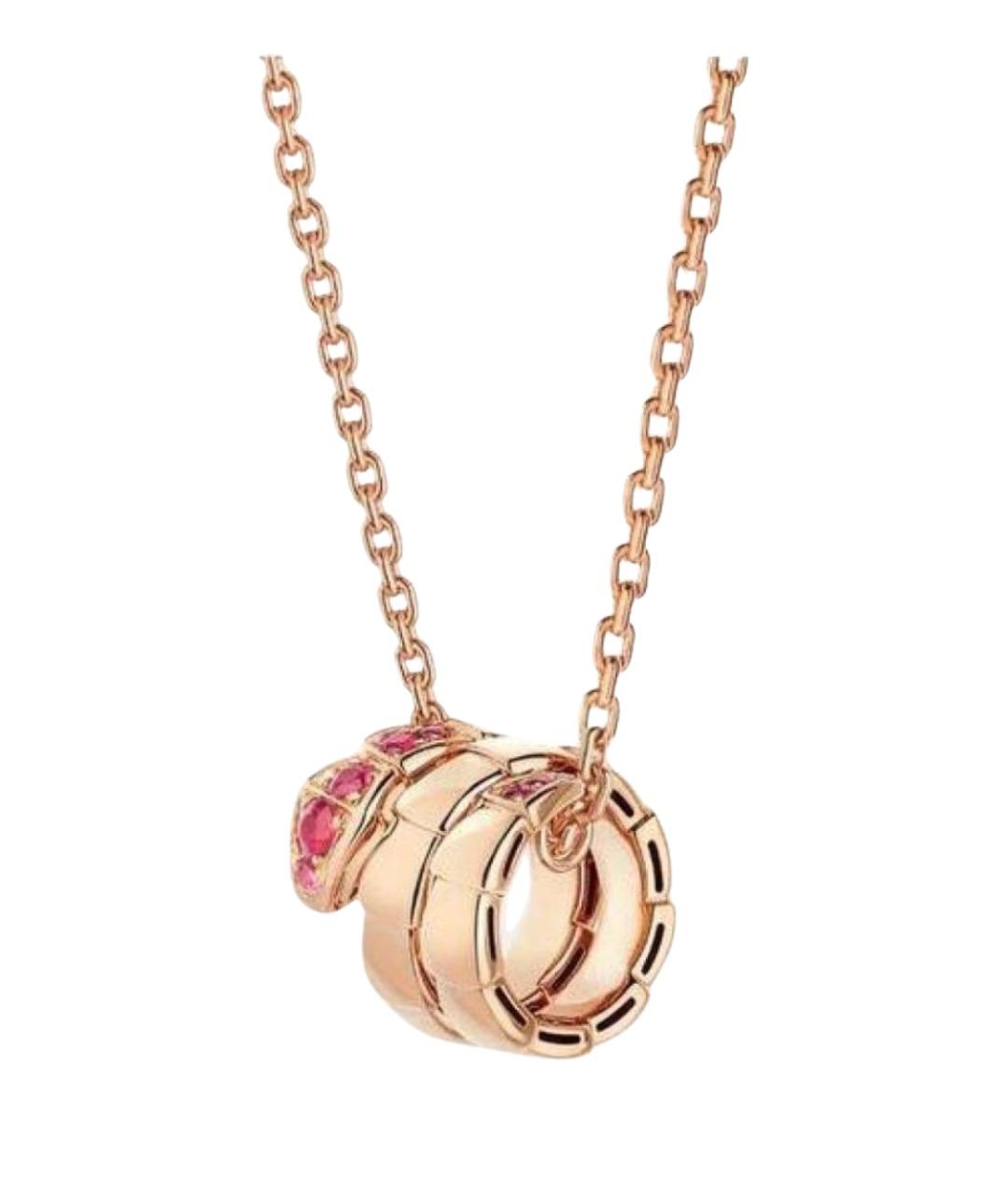 BVLGARI Золотая рубиновая подвеска, фото 1