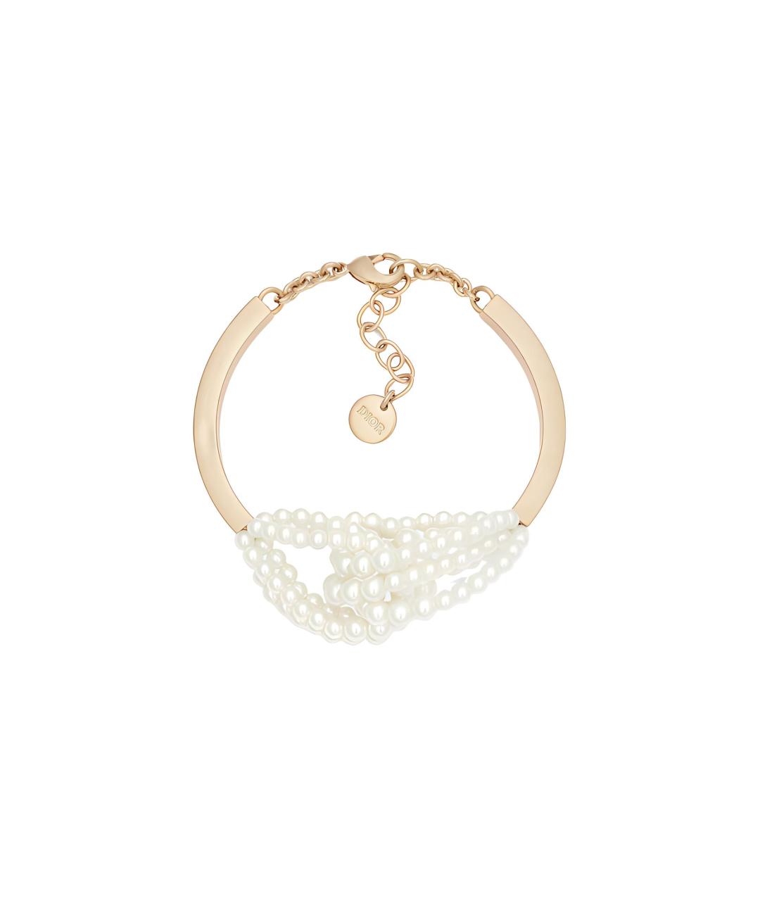CHRISTIAN DIOR Золотой жемчужный браслет, фото 3