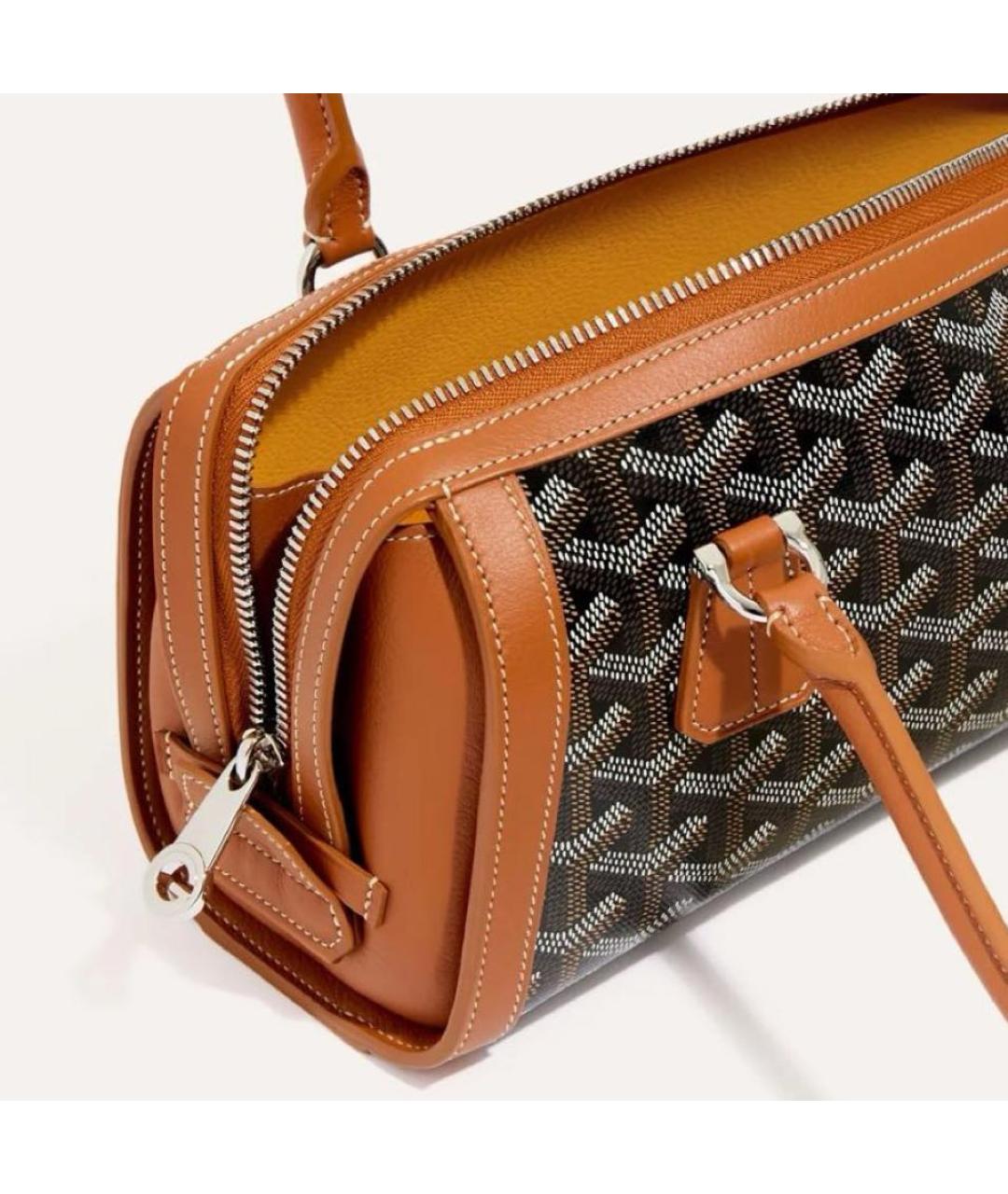GOYARD Коричневая сумка с короткими ручками, фото 5