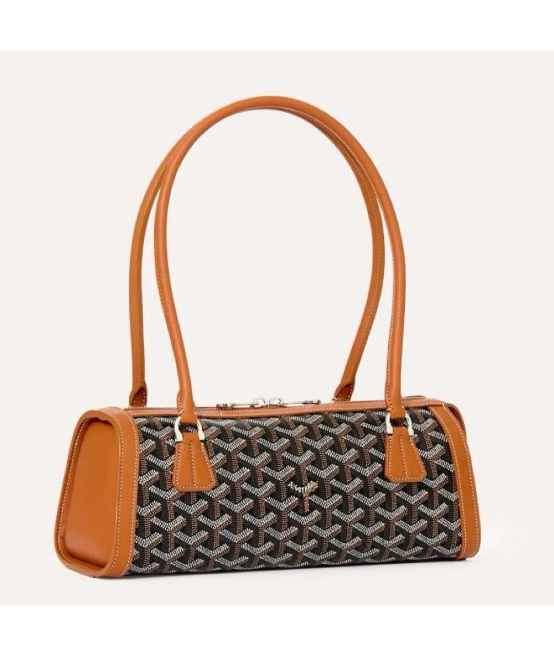 GOYARD Коричневая сумка с короткими ручками, фото 2