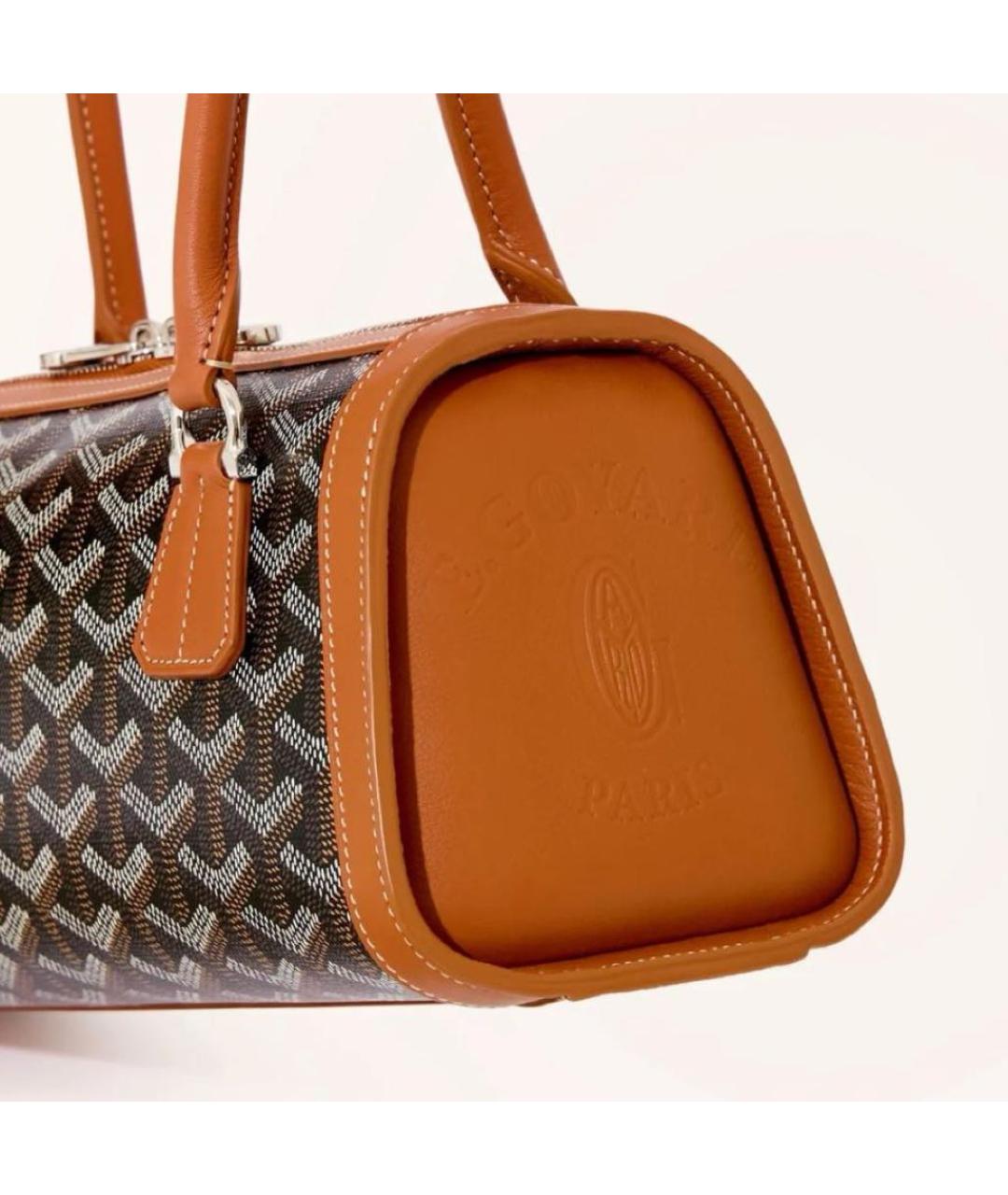 GOYARD Коричневая сумка с короткими ручками, фото 4