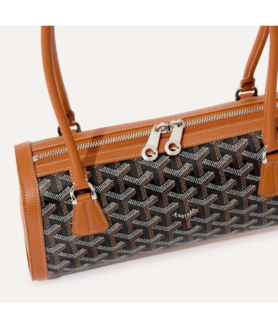 GOYARD Коричневая сумка с короткими ручками, фото 3