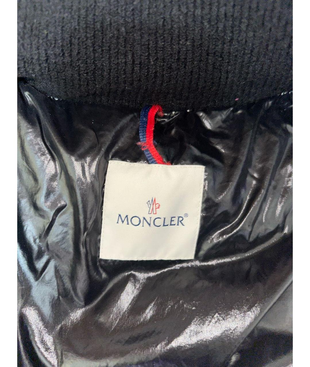 MONCLER Синий полиамидовый пуховик, фото 3