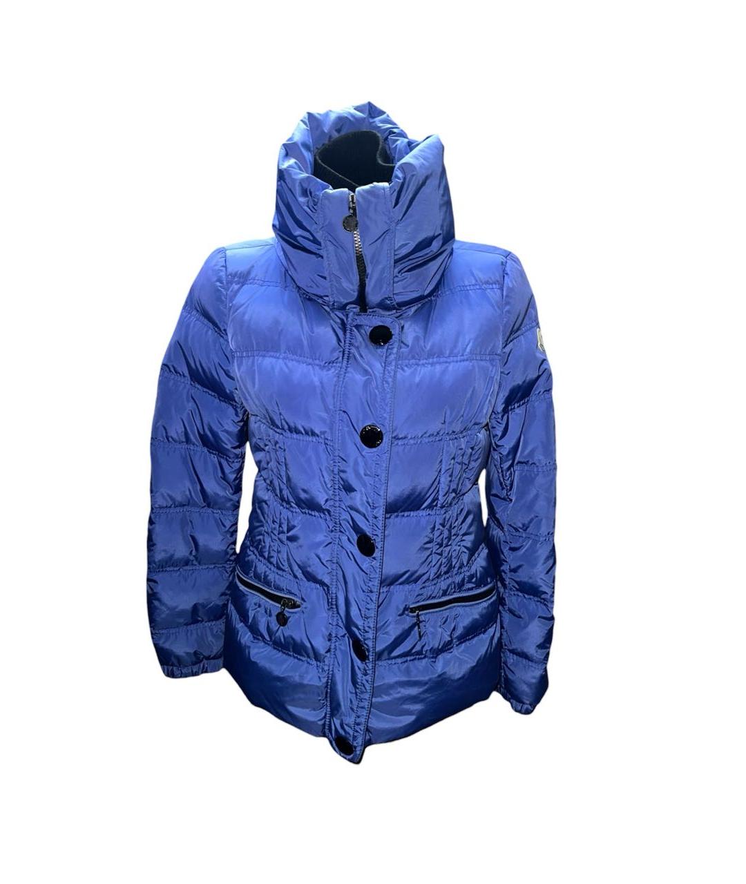 MONCLER Синий полиамидовый пуховик, фото 7