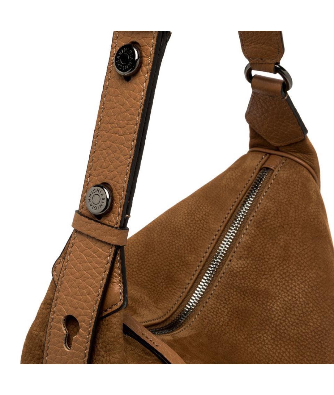 Gianni Chiarini Коричневая замшевая сумка с короткими ручками, фото 5