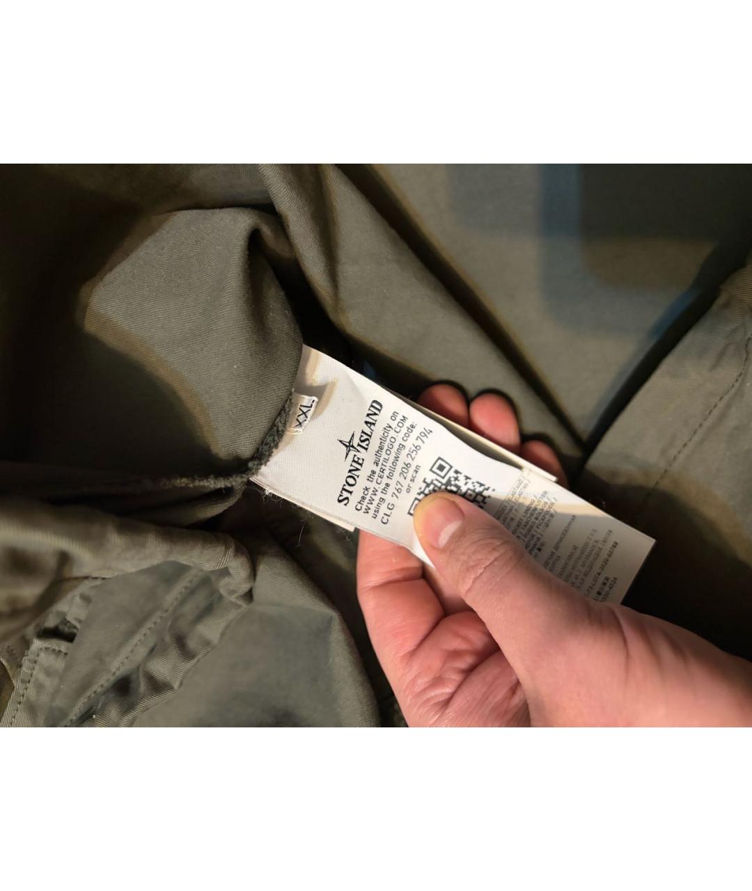 STONE ISLAND Хаки хлопковый тренч / плащ, фото 4
