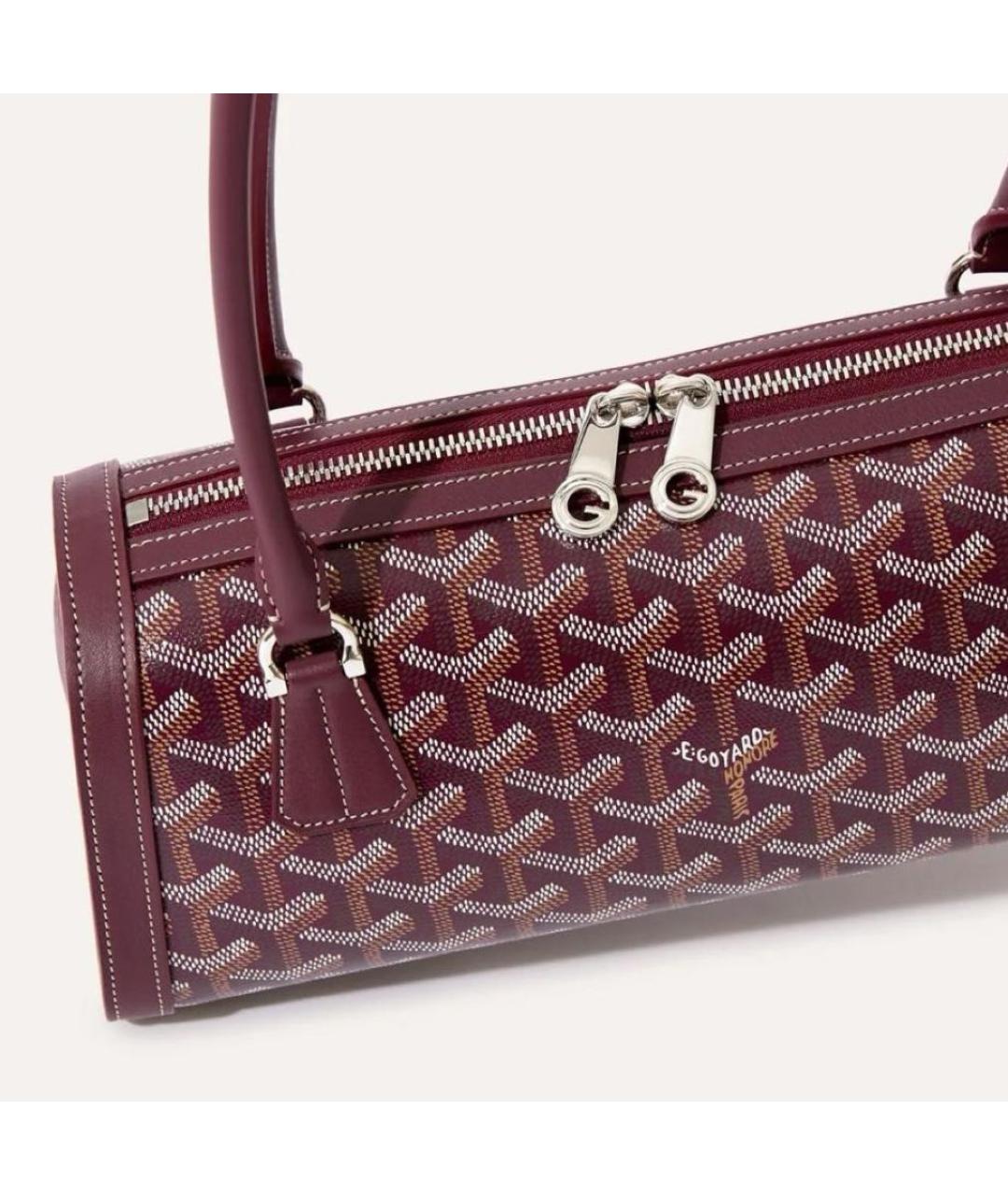 GOYARD Бордовая сумка с короткими ручками, фото 2