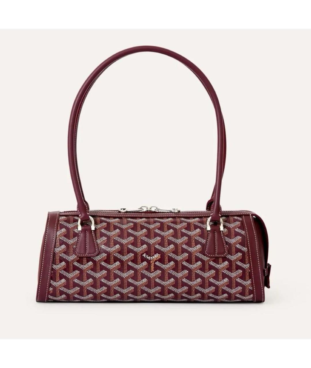 GOYARD Бордовая сумка с короткими ручками, фото 3