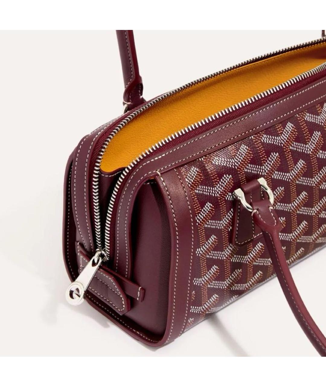 GOYARD Бордовая сумка с короткими ручками, фото 5