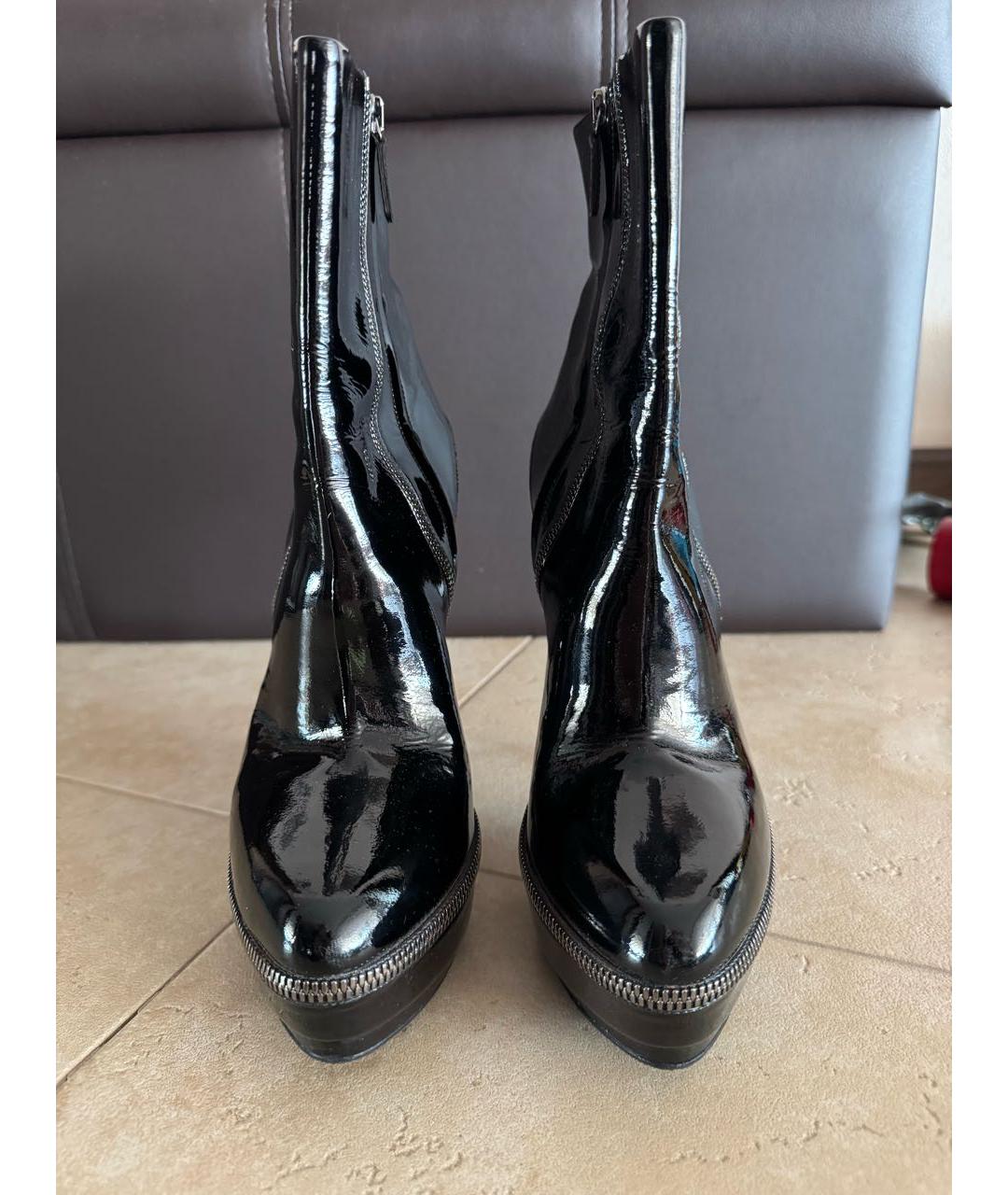 GUCCI Черные полусапоги из лакированной кожи, фото 2