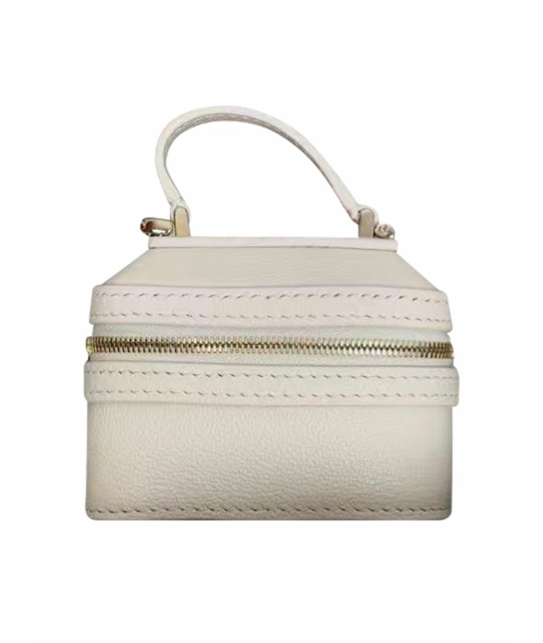 BVLGARI Белая кожаная сумка через плечо, фото 1