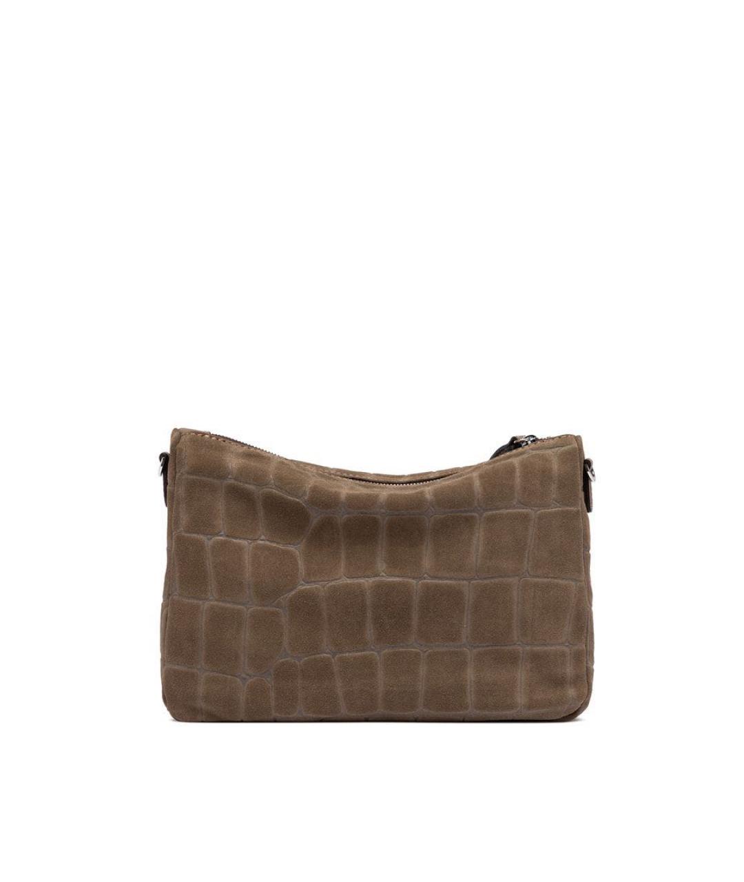 Gianni Chiarini Серая замшевая сумка с короткими ручками, фото 3