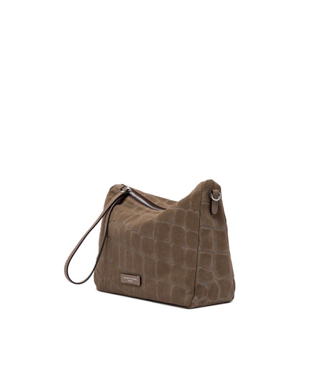 Gianni Chiarini Серая замшевая сумка с короткими ручками, фото 2