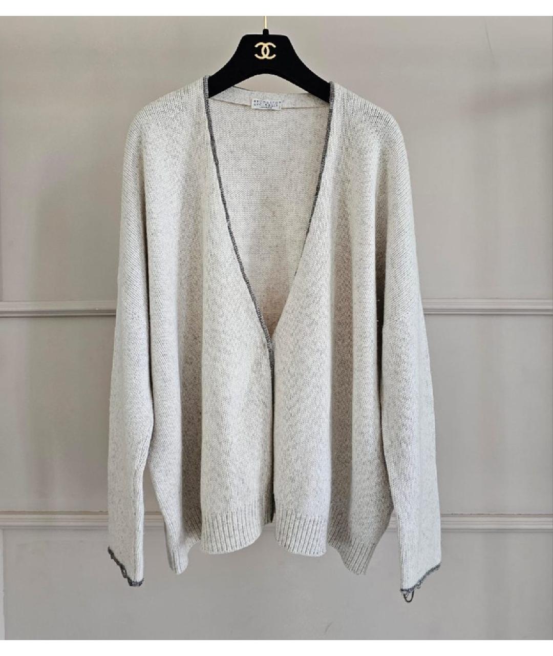 BRUNELLO CUCINELLI Бежевый кардиган, фото 6