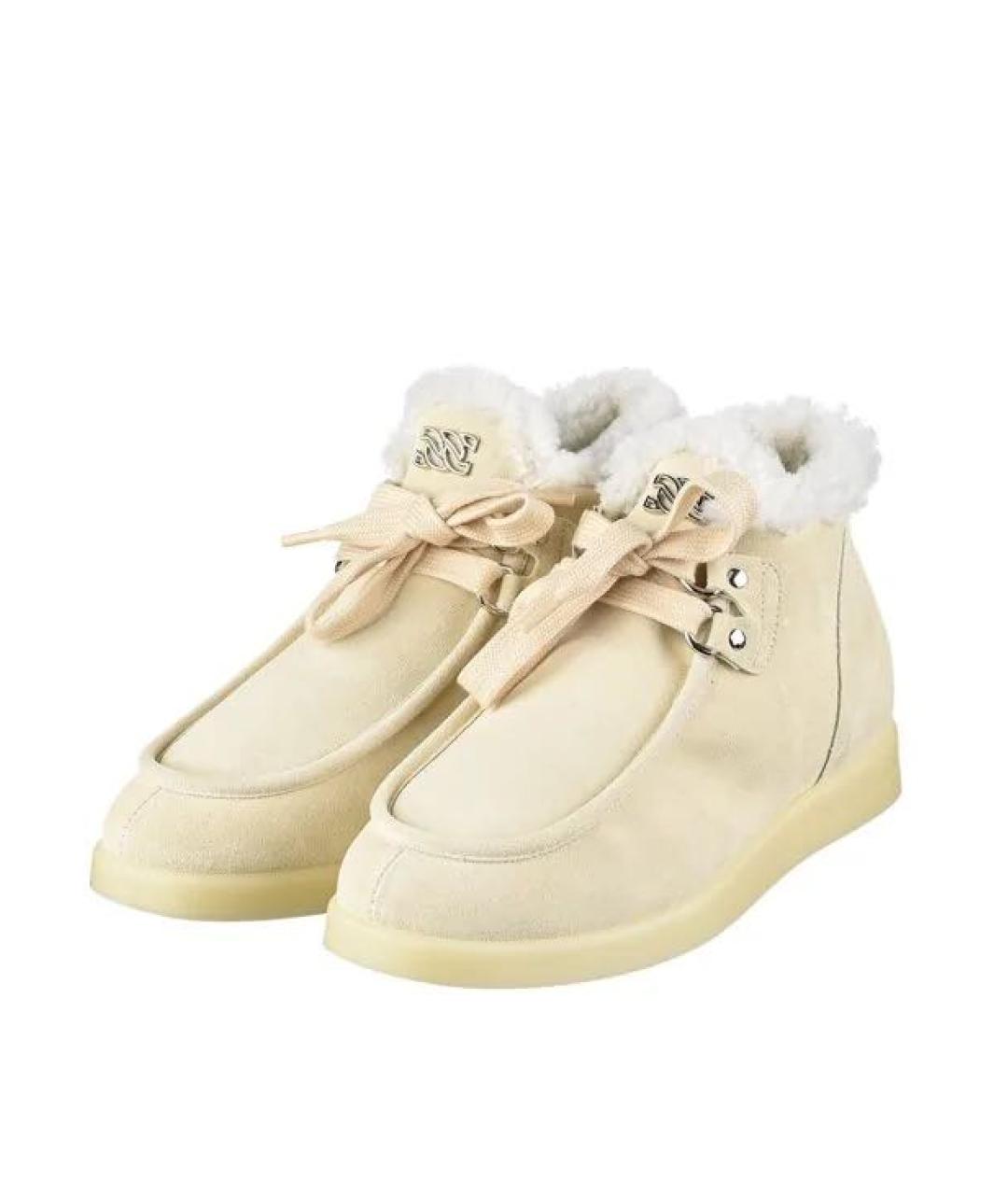 CASADEI Белые замшевые ботинки, фото 2