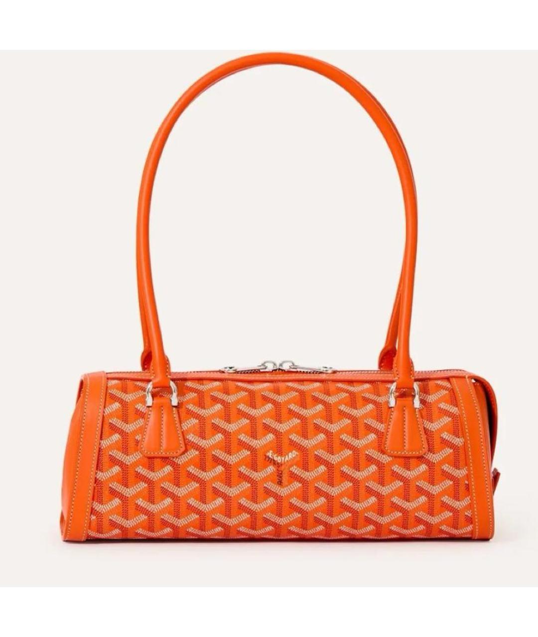 GOYARD Оранжевая сумка с короткими ручками, фото 3