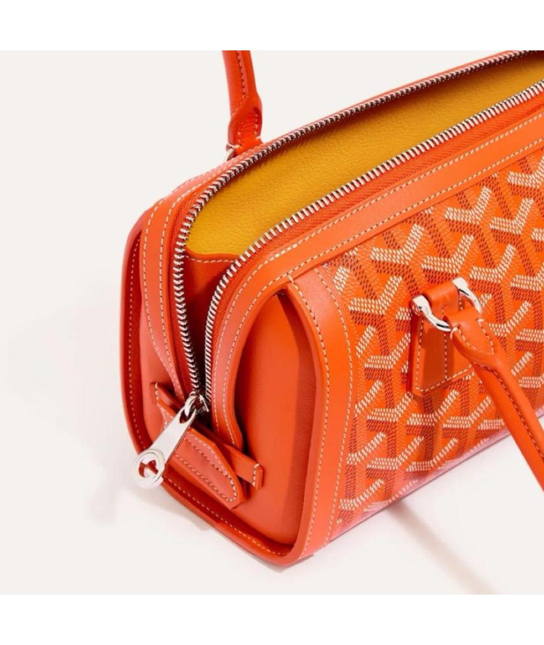 GOYARD Оранжевая сумка с короткими ручками, фото 5