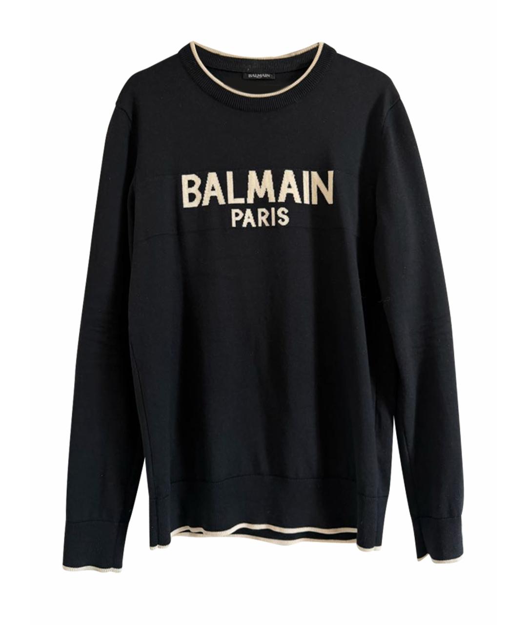 BALMAIN Черный кашемировый джемпер / свитер, фото 1