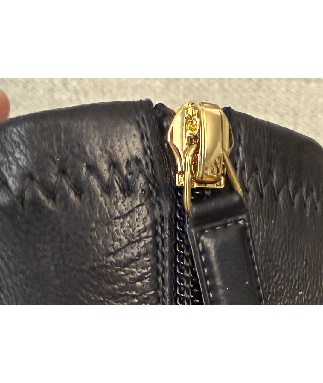 CHANEL Черные кожаные ботфорты, фото 5