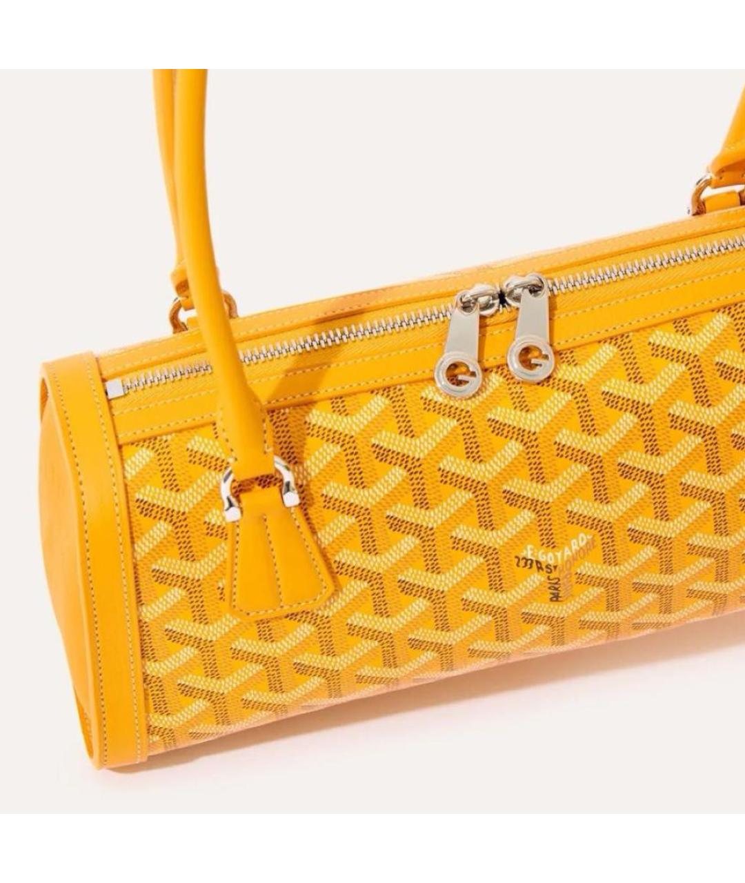 GOYARD Желтая сумка с короткими ручками, фото 2