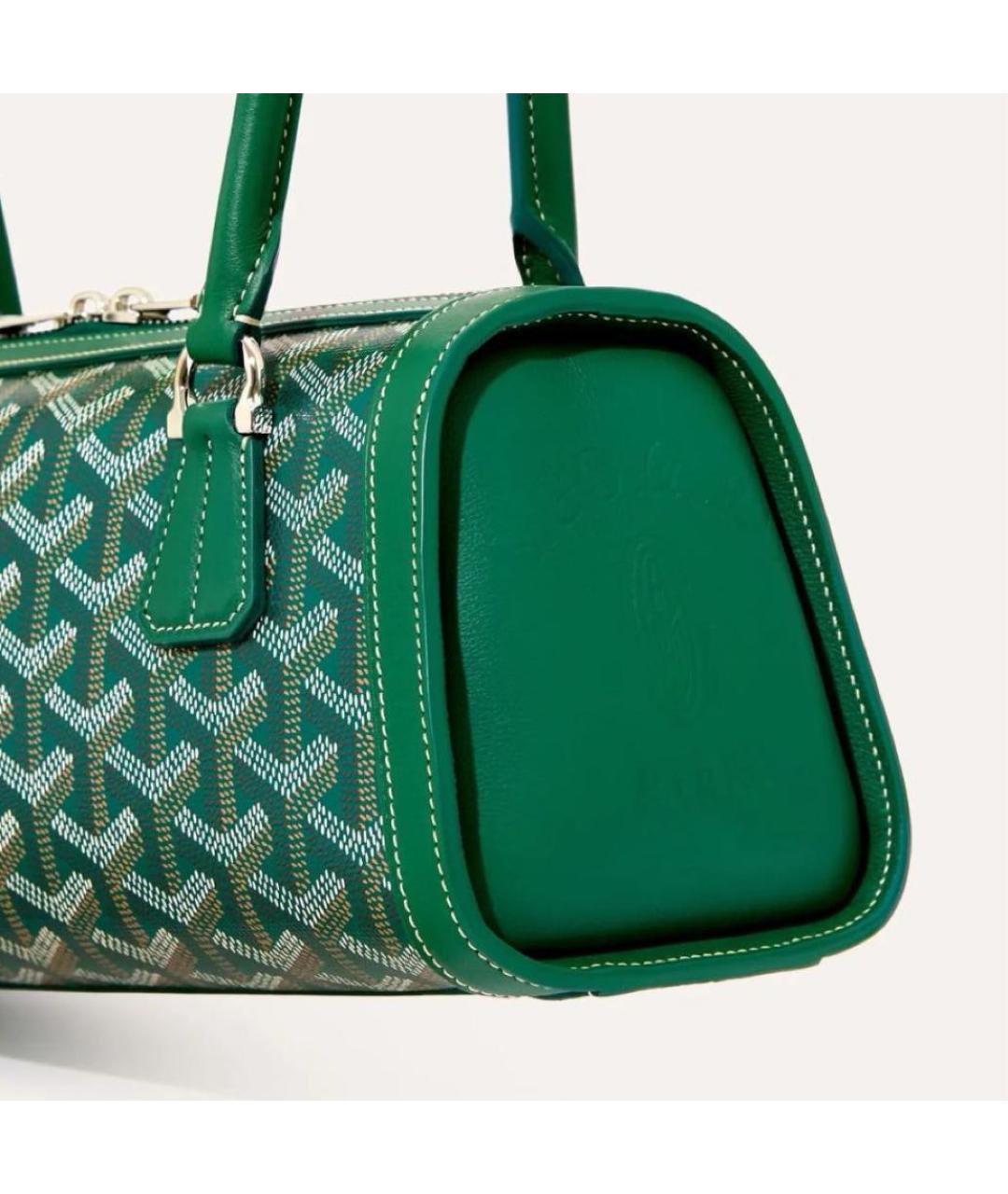 GOYARD Зеленая сумка с короткими ручками, фото 4