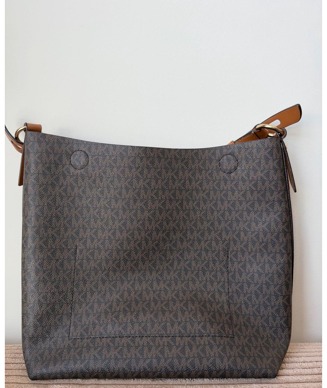 MICHAEL KORS Коричневая сумка с короткими ручками из искусственной кожи, фото 2