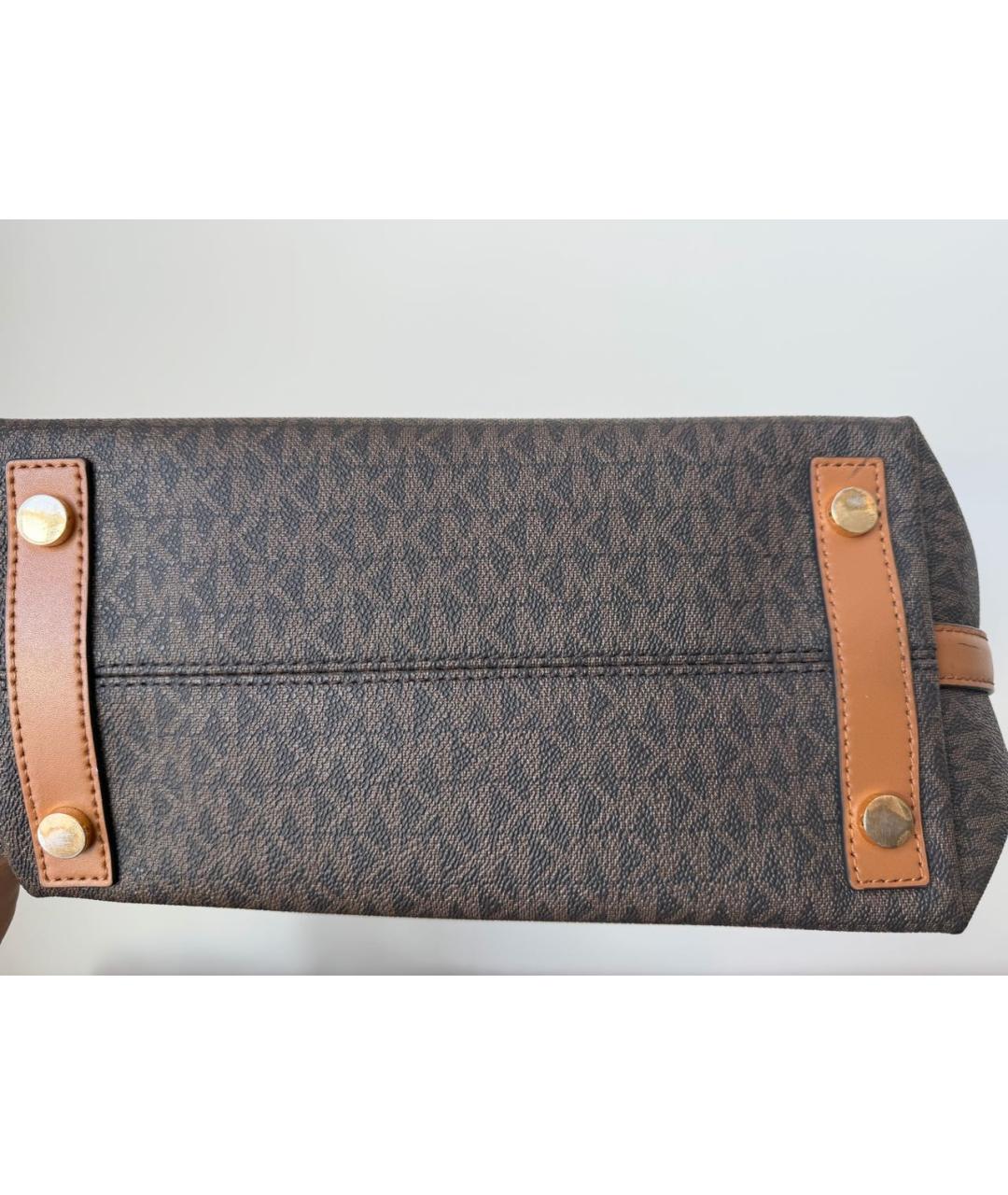 MICHAEL KORS Коричневая сумка с короткими ручками из искусственной кожи, фото 5