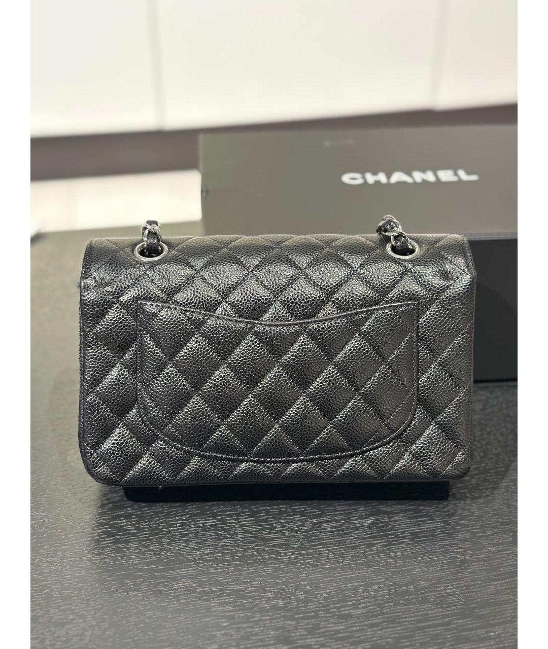 CHANEL Черная кожаная сумка через плечо, фото 3