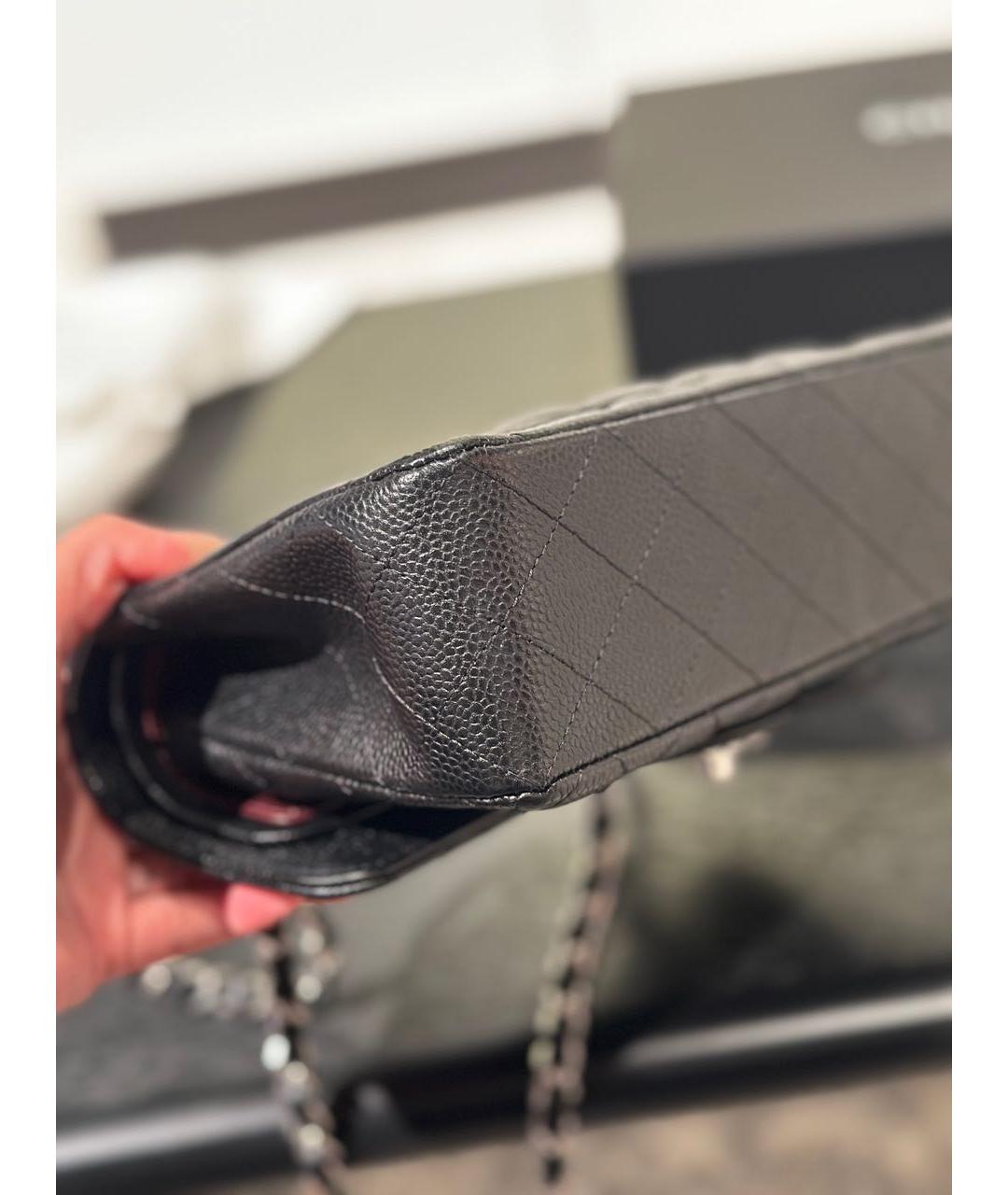 CHANEL Черная кожаная сумка через плечо, фото 6