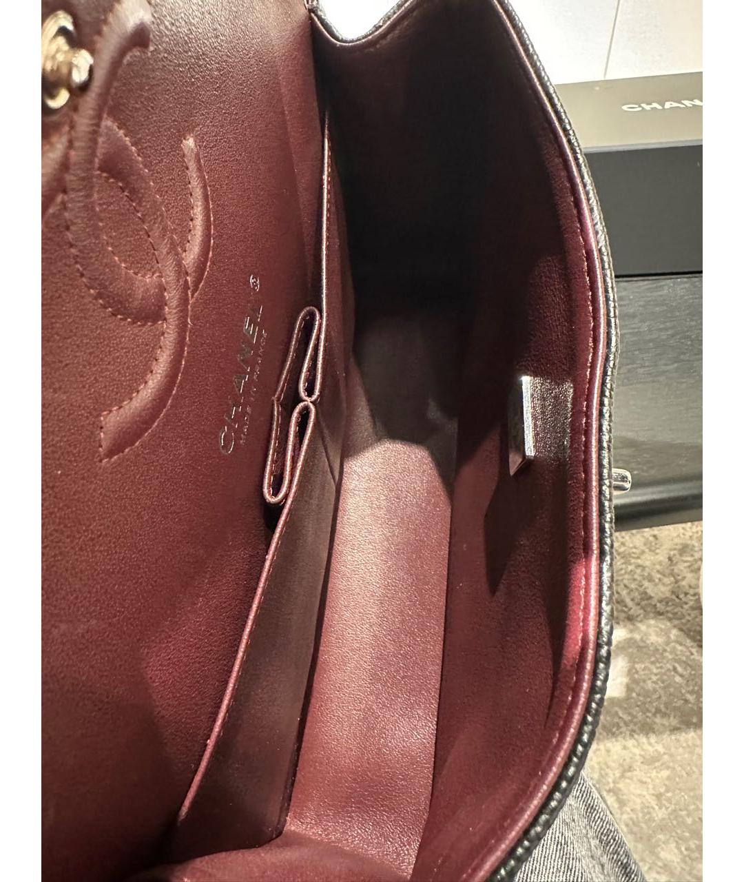 CHANEL Черная кожаная сумка через плечо, фото 8