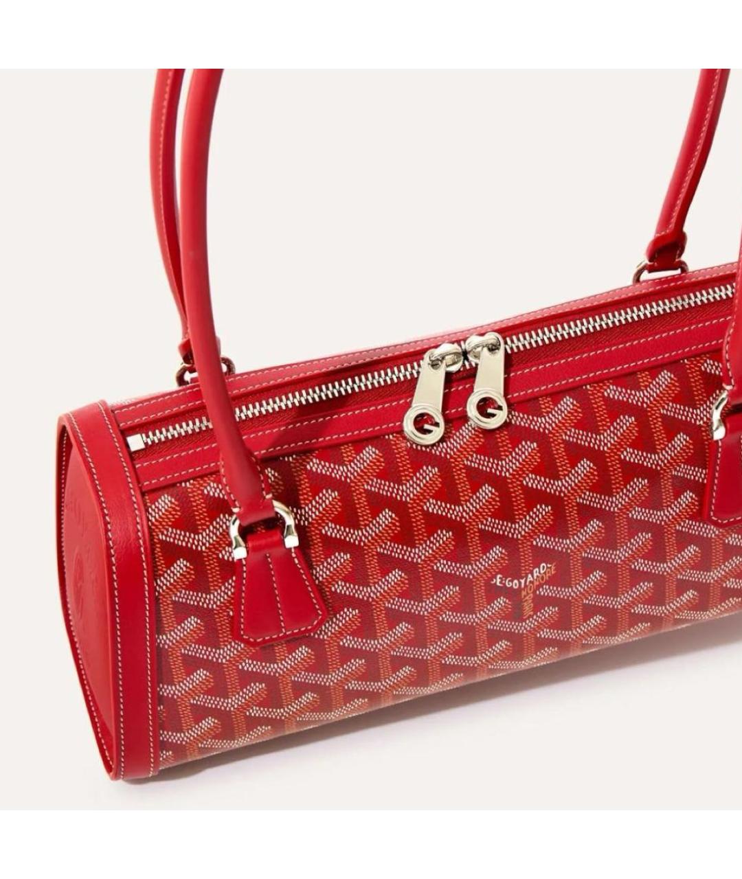 GOYARD Красная сумка с короткими ручками, фото 2