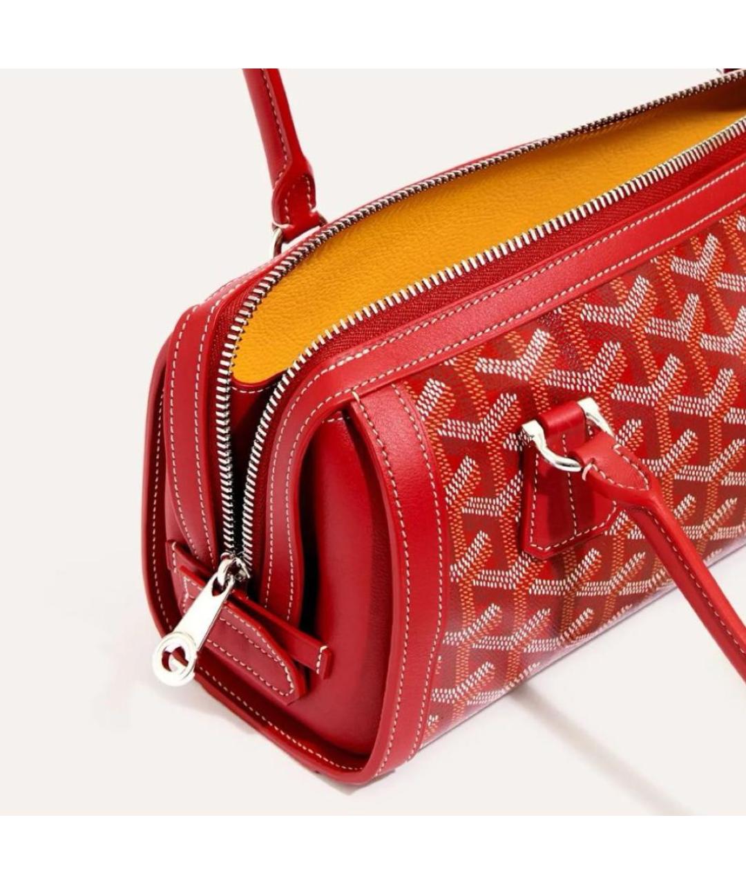 GOYARD Красная сумка с короткими ручками, фото 5