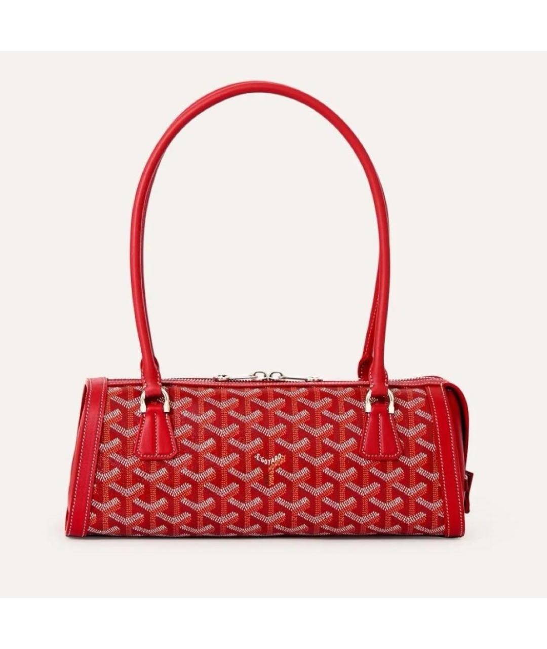 GOYARD Красная сумка с короткими ручками, фото 3