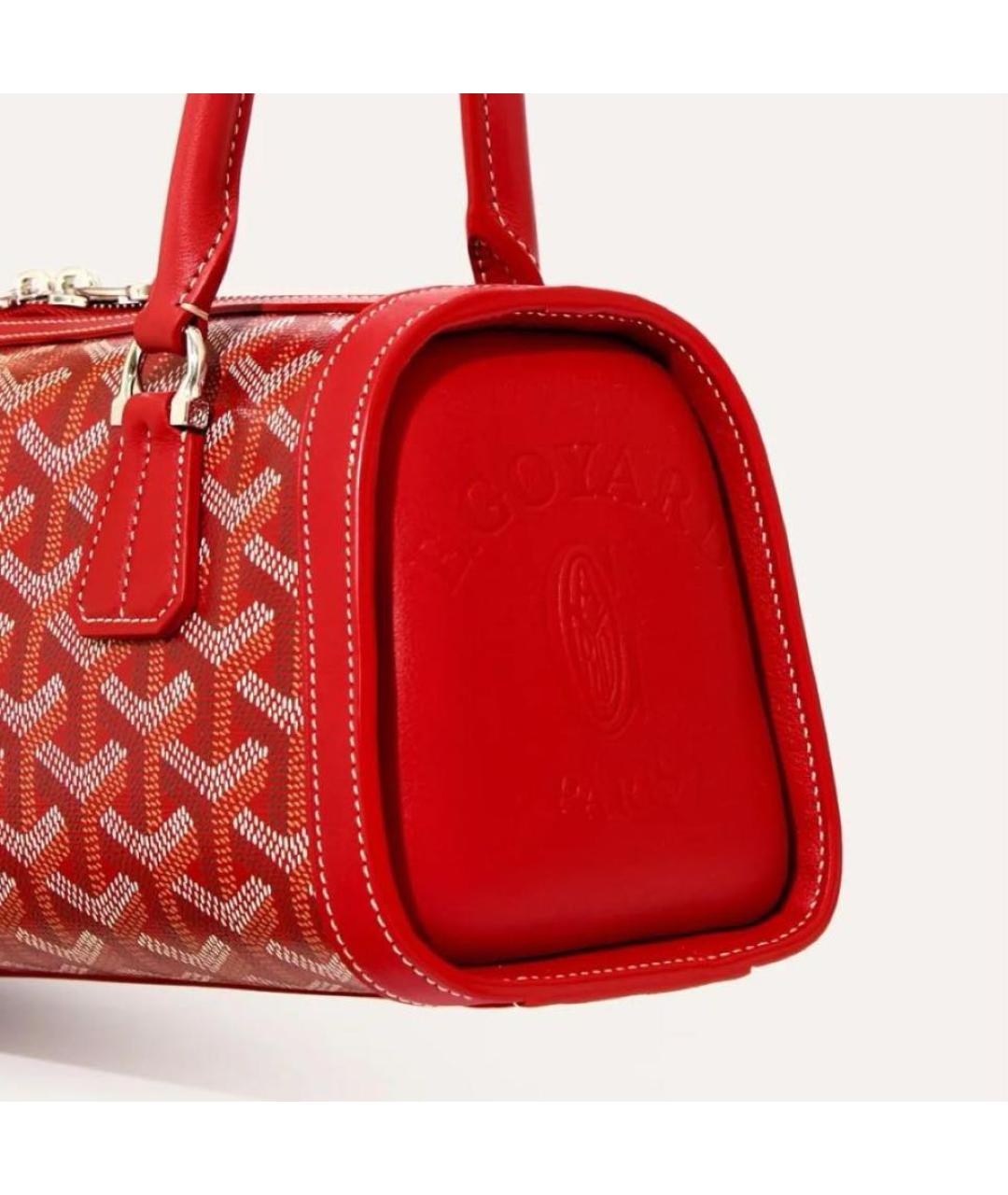 GOYARD Красная сумка с короткими ручками, фото 4