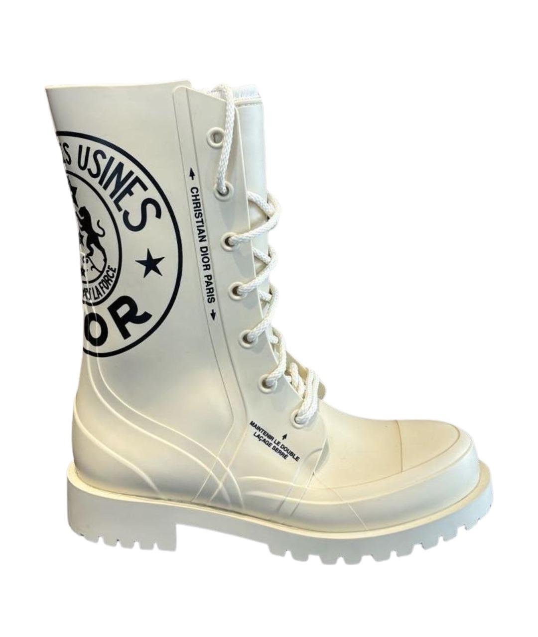 CHRISTIAN DIOR Бежевые резиновые ботинки, фото 1