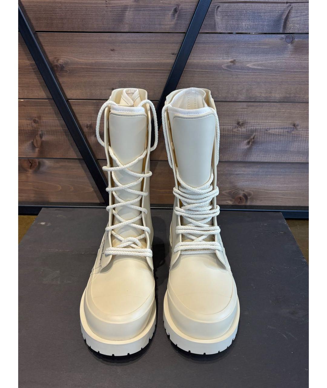 CHRISTIAN DIOR Бежевые резиновые ботинки, фото 3