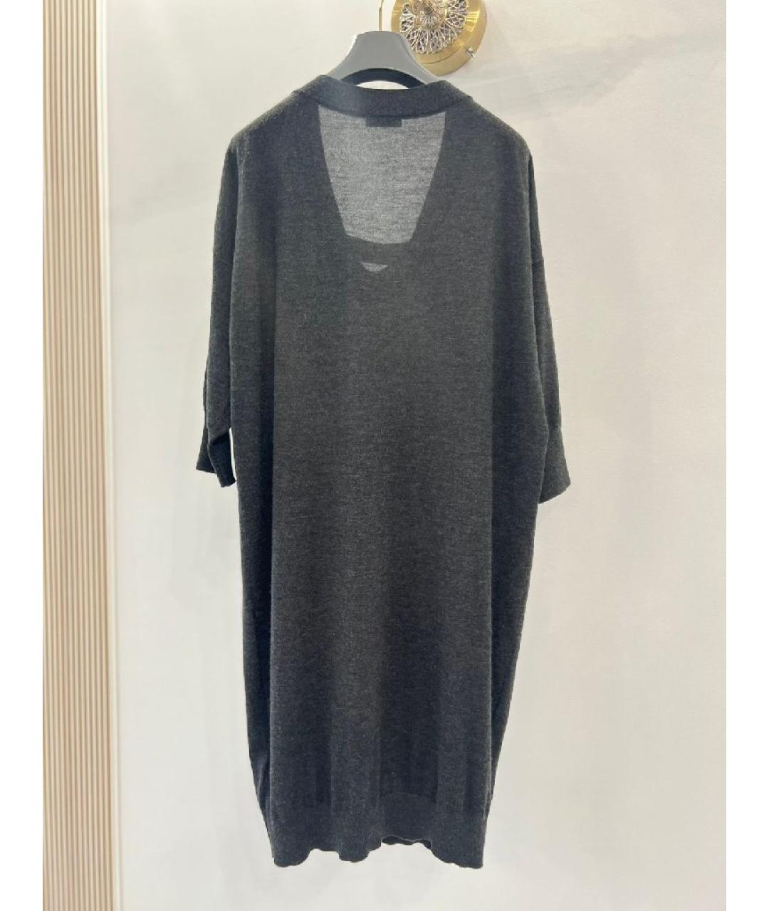 BRUNELLO CUCINELLI Антрацитовое повседневное платье, фото 2