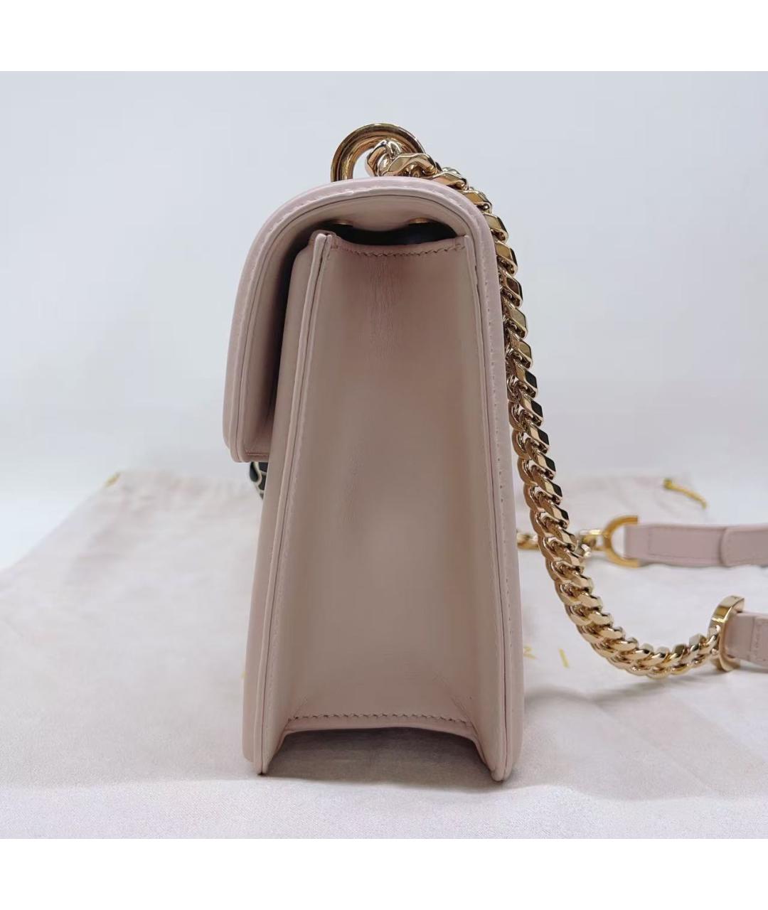 BVLGARI Розовая кожаная сумка через плечо, фото 4