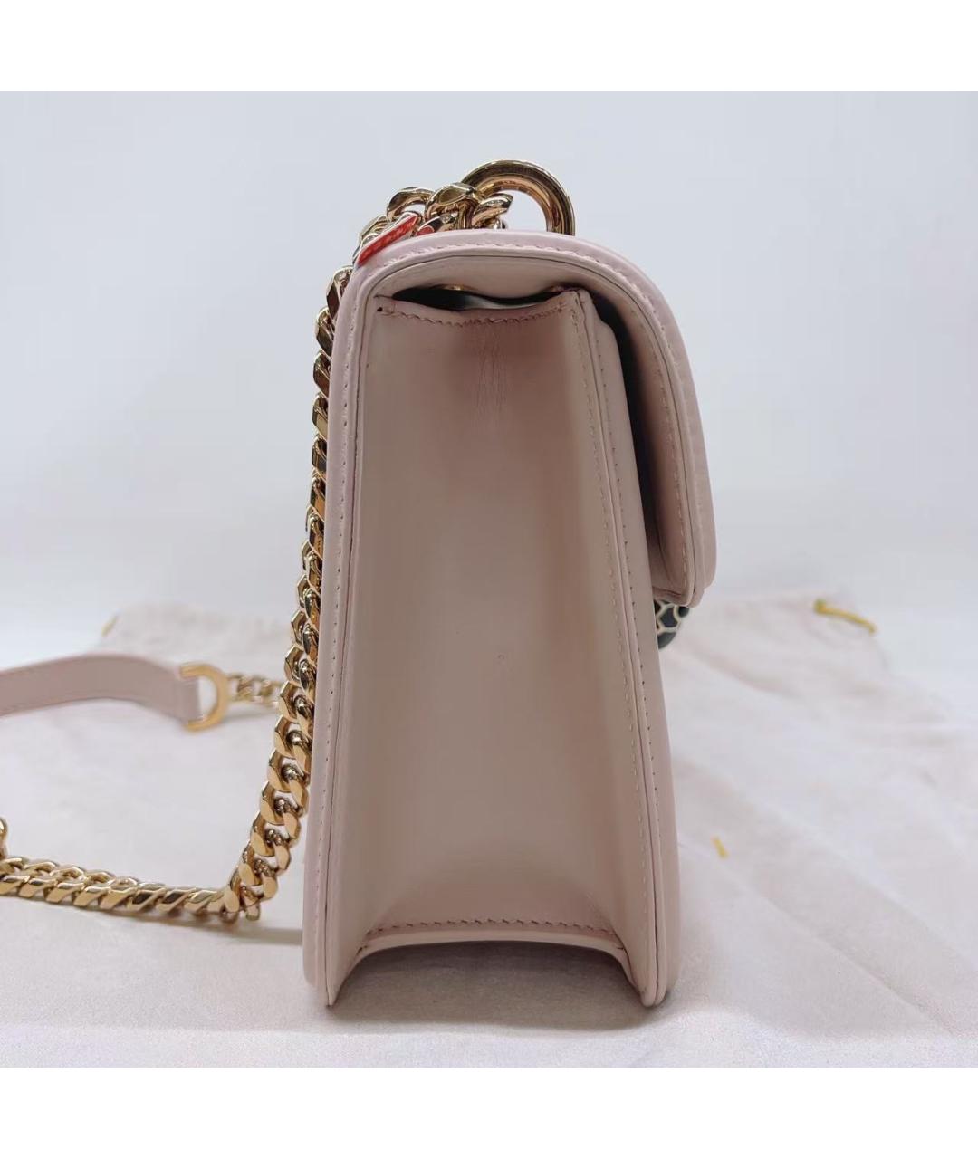 BVLGARI Розовая кожаная сумка через плечо, фото 5