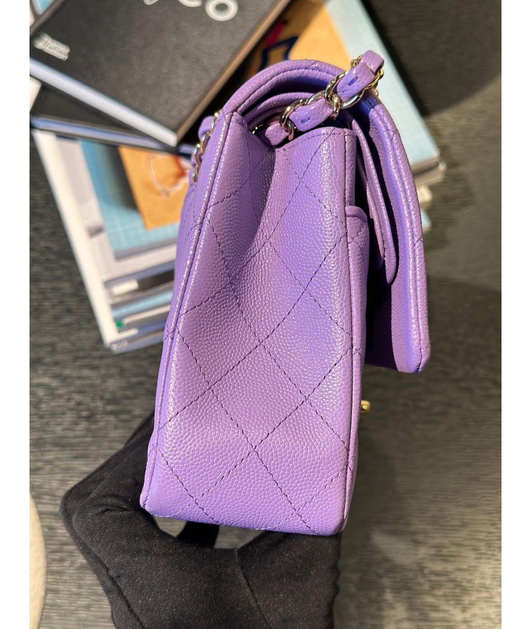CHANEL Фиолетовая кожаная сумка через плечо, фото 3