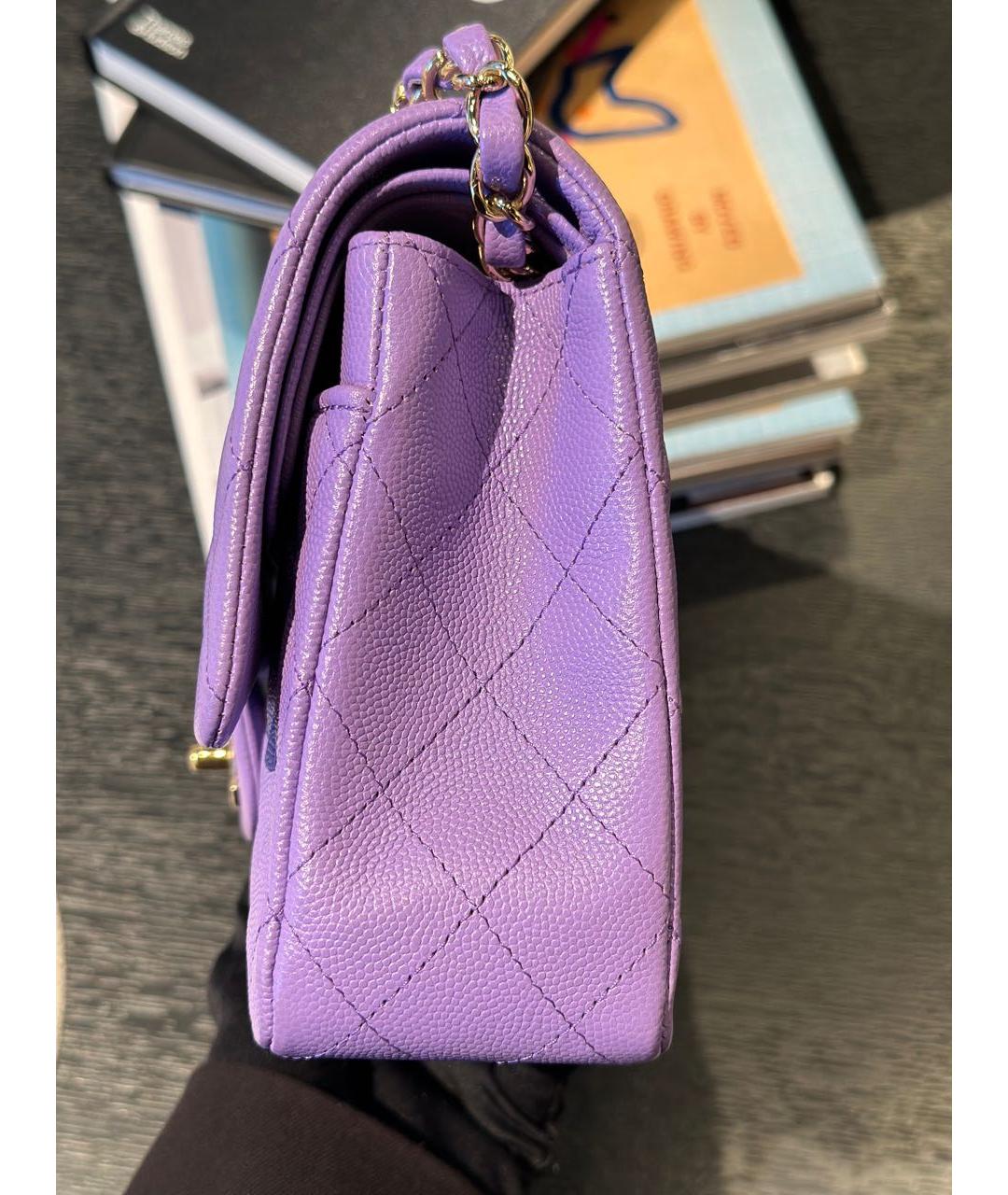 CHANEL Фиолетовая кожаная сумка через плечо, фото 2