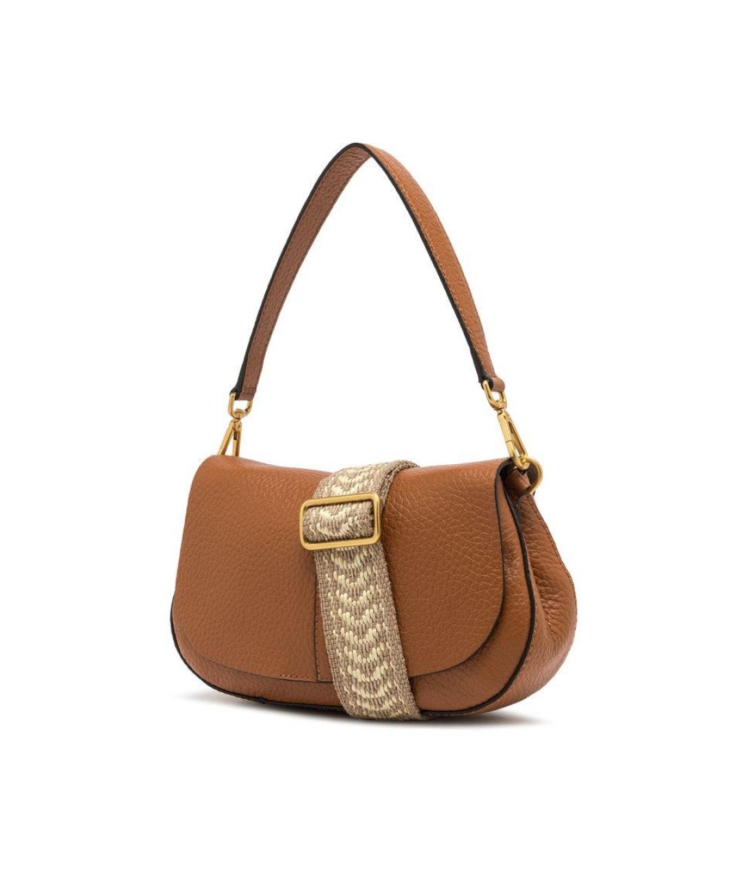 Gianni Chiarini Коричневая кожаная сумка с короткими ручками, фото 6