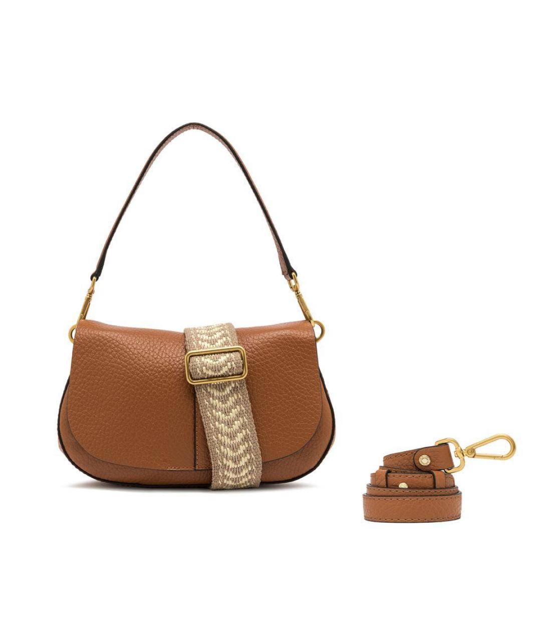 Gianni Chiarini Коричневая кожаная сумка с короткими ручками, фото 2